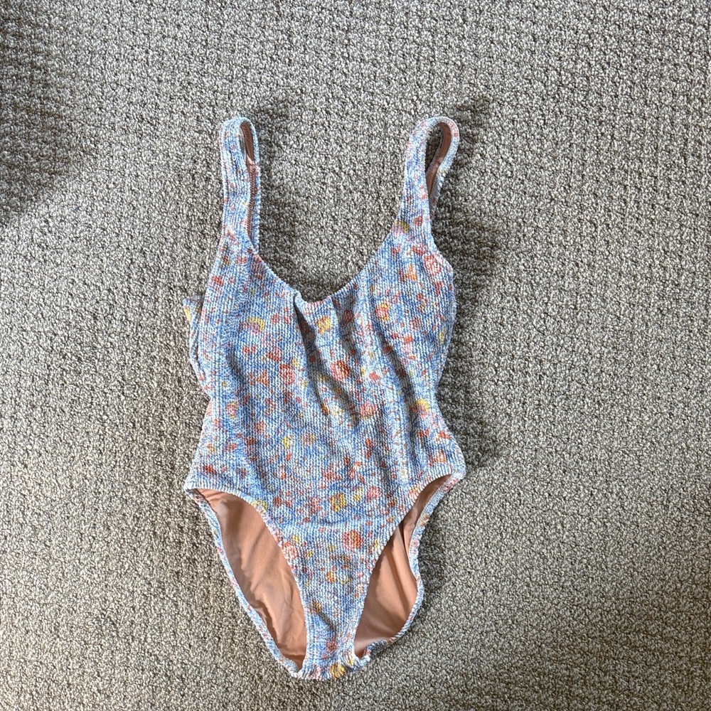 J. Crew Floral Scrunchie One-Piece Swimsuit